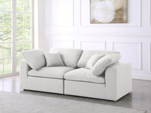 Load image into Gallery viewer, Serena Linen Deluxe Cloud Modular Down Filled Overstuffed 80&quot; Sofa - Furniture Depot