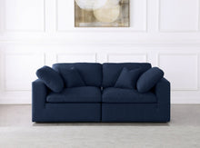 Load image into Gallery viewer, Serena Linen Deluxe Cloud Modular Down Filled Overstuffed 80&quot; Sofa - Furniture Depot