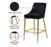 Karina Black Velvet Stool - Furniture Depot