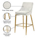 Karina Black Velvet Stool - Furniture Depot