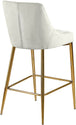 Karina Black Velvet Stool - Furniture Depot