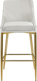 Karina Black Velvet Stool - Furniture Depot