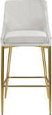 Karina Black Velvet Stool - Furniture Depot