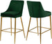 Karina Black Velvet Stool - Furniture Depot