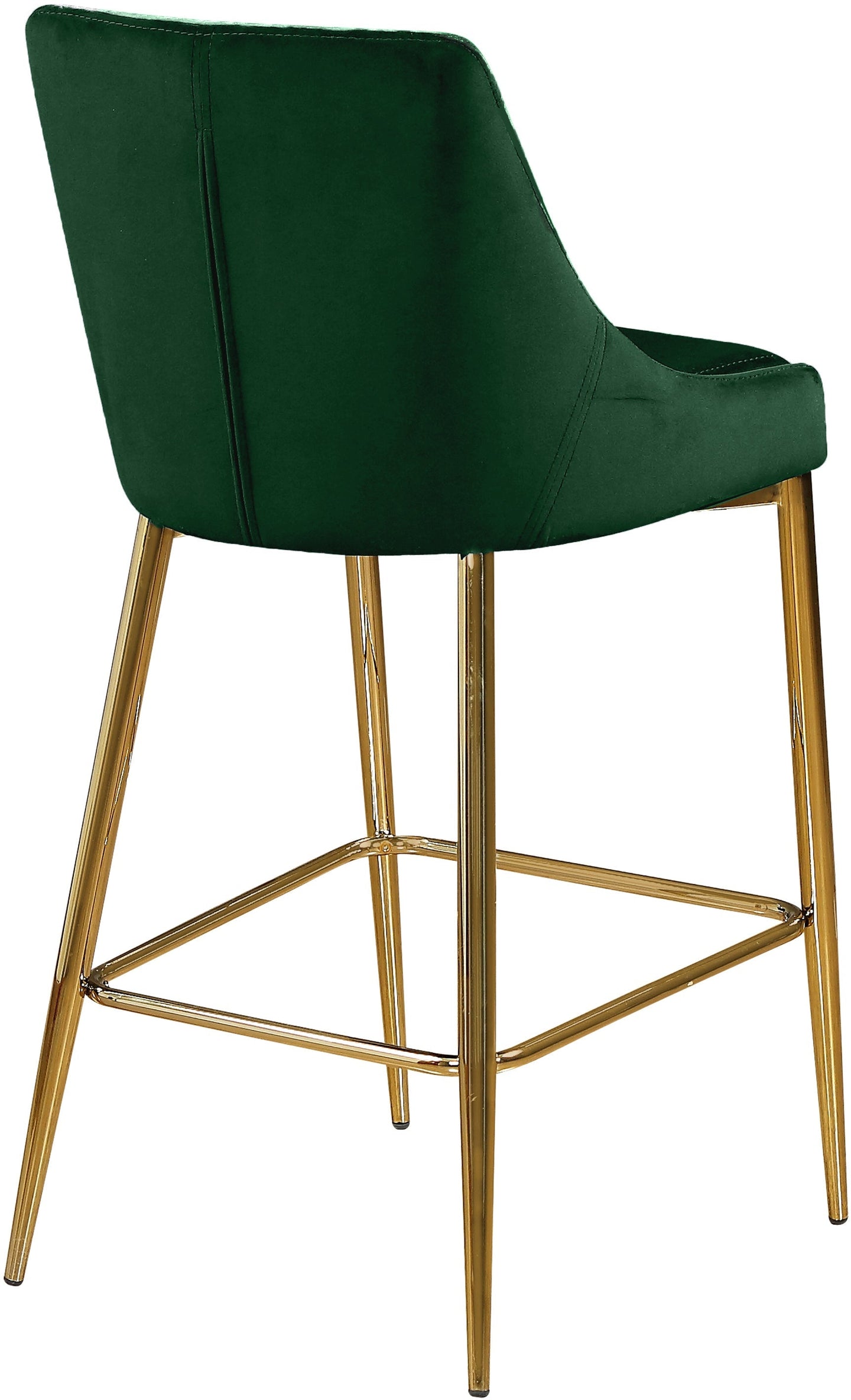 Karina Black Velvet Stool - Furniture Depot