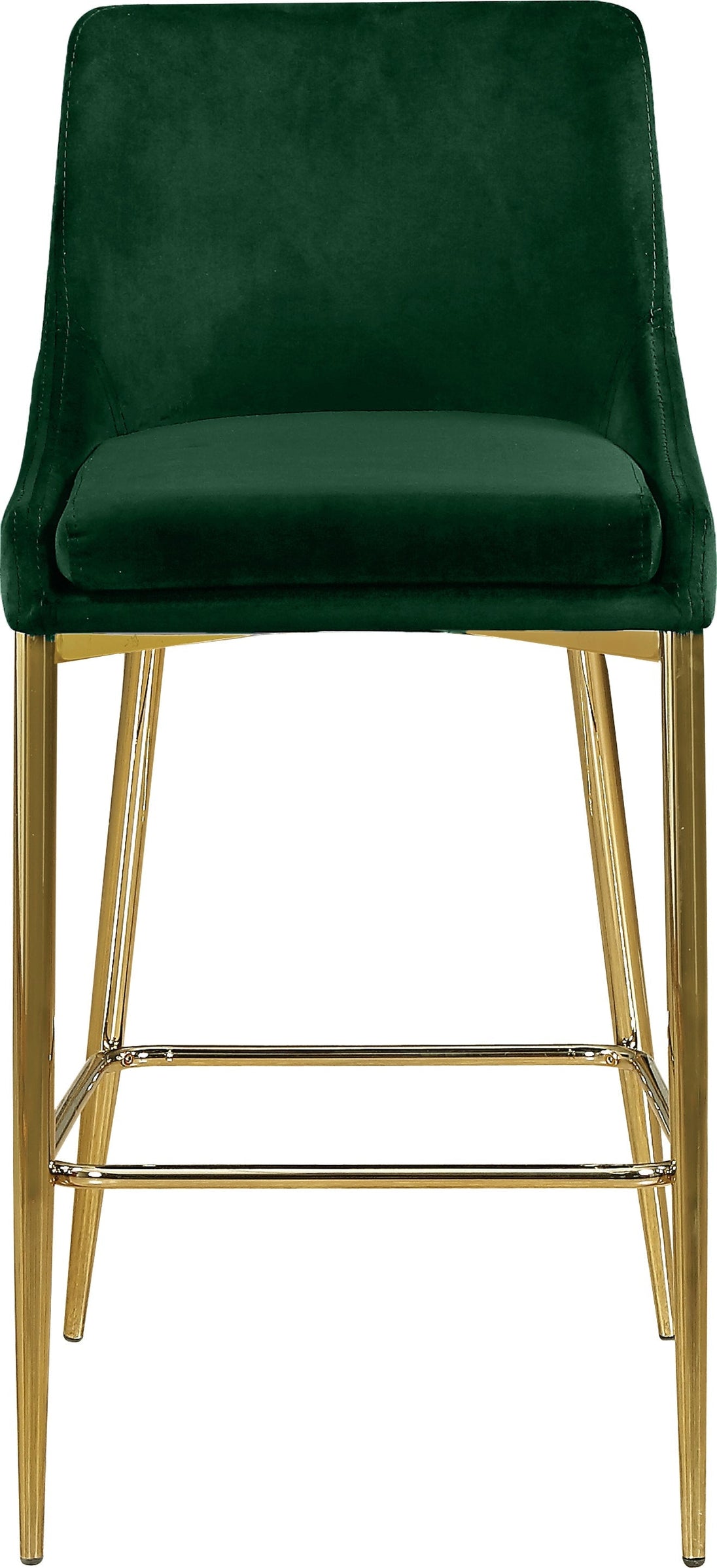 Karina Black Velvet Stool - Furniture Depot