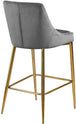 Karina Black Velvet Stool - Furniture Depot