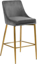 Karina Black Velvet Stool - Furniture Depot