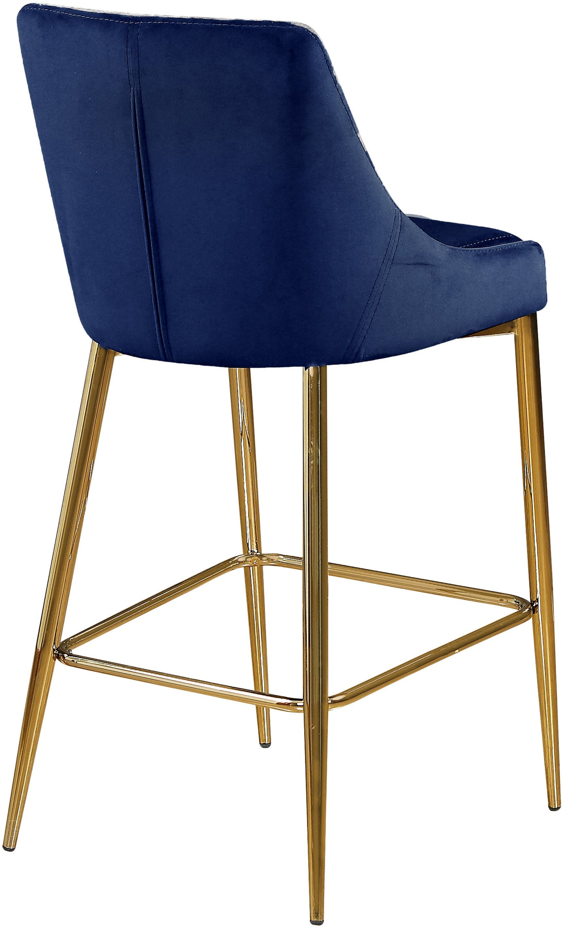 Karina Black Velvet Stool - Furniture Depot