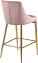 Karina Black Velvet Stool - Furniture Depot