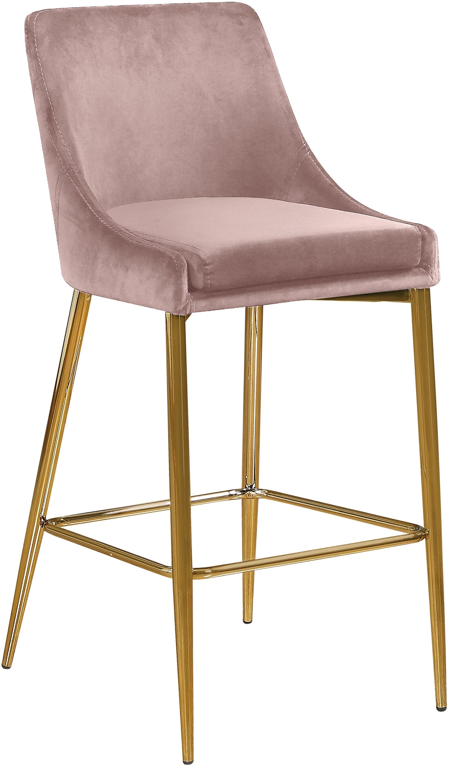 Karina Black Velvet Stool - Furniture Depot