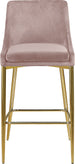 Karina Black Velvet Stool - Furniture Depot