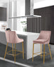 Karina Black Velvet Stool - Furniture Depot