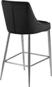 Karina Black Velvet Stool - Furniture Depot