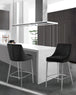 Karina Black Velvet Stool - Furniture Depot