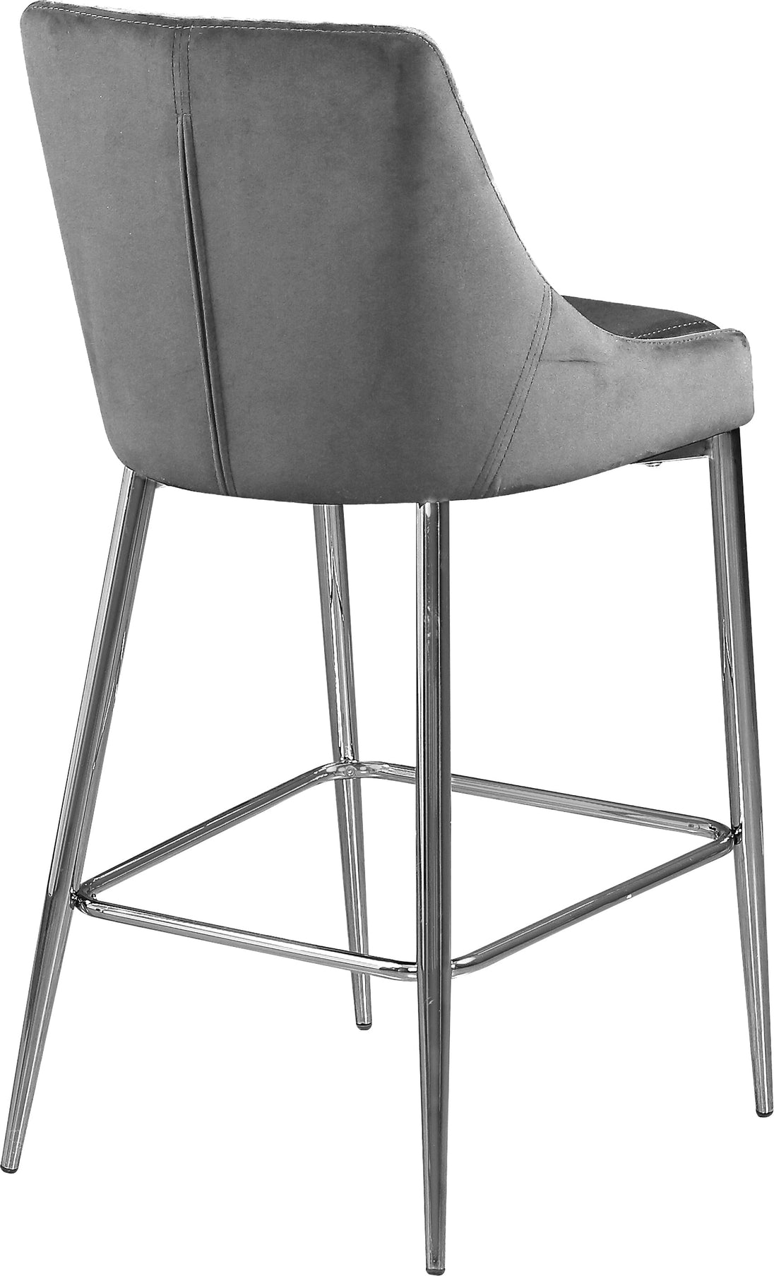 Karina Black Velvet Stool - Furniture Depot