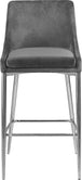 Karina Black Velvet Stool - Furniture Depot