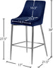 Karina Black Velvet Stool - Furniture Depot