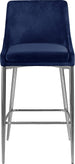 Karina Black Velvet Stool - Furniture Depot