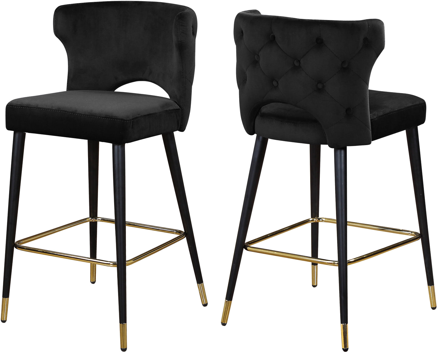 Kelly Velvet Stool - Furniture Depot