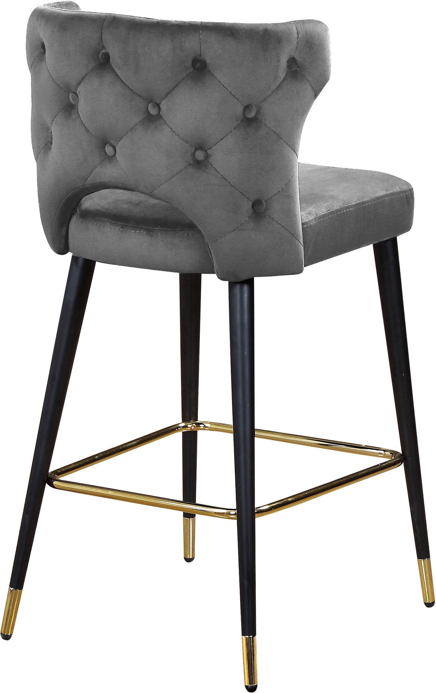 Kelly Velvet Stool - Furniture Depot