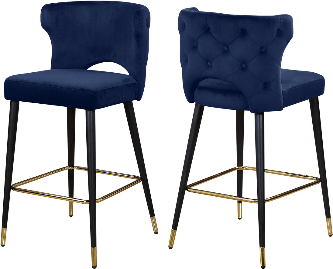 Kelly Velvet Stool - Furniture Depot