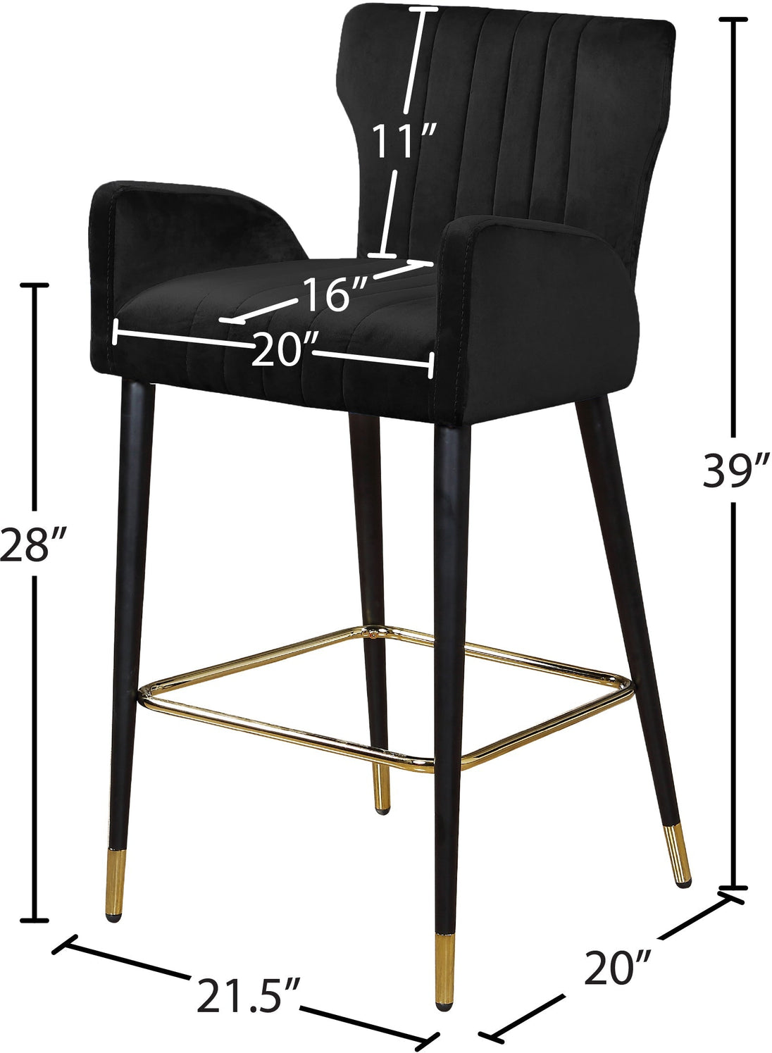 Luxe Velvet Stool - Furniture Depot