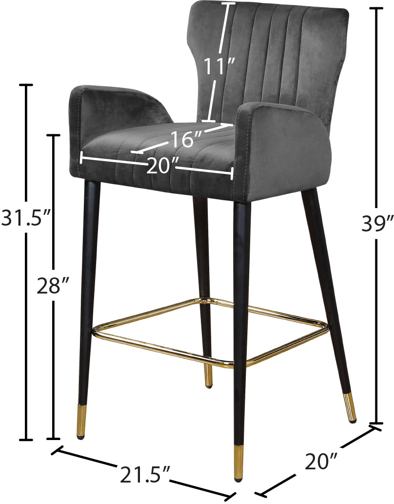 Luxe Velvet Stool - Furniture Depot