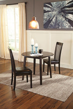 Load image into Gallery viewer, Hammis Dark Brown 3 Pc. Drop Leaf Table, 2 Upholstered Side Chairs