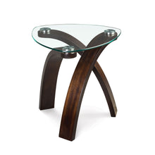 Load image into Gallery viewer, Allure Oval End Table In Hazelnut With Glass Top