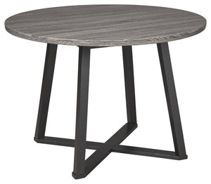 Centiar Black / Gray 5 Pc. Round Dining Room Table, 4 Side Chairs