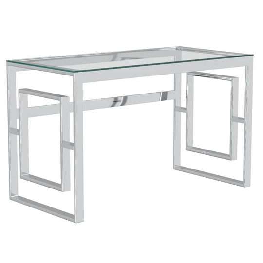 Eros Desk in Silver - Furniture Depot