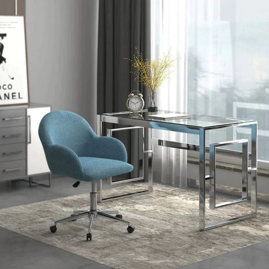Eros Desk in Silver - Furniture Depot