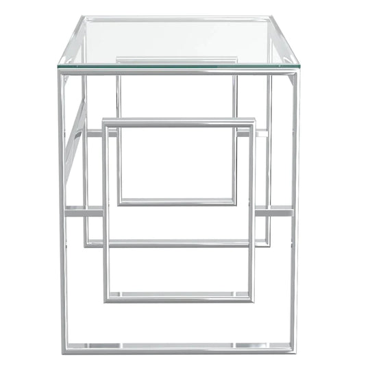 Eros Desk in Silver - Furniture Depot