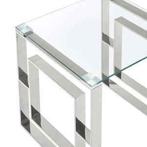 Eros Desk in Silver - Furniture Depot