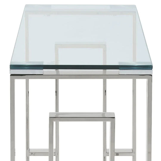 Eros Desk in Silver - Furniture Depot
