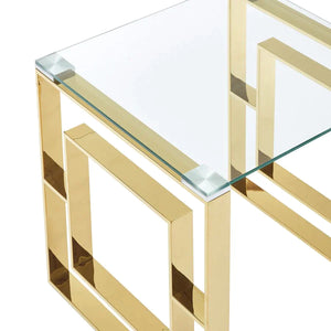Eros Desk in Gold - Furniture Depot