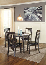Load image into Gallery viewer, Hammis Dark Brown 5 Pc. Drop Leaf Table, 4 Upholstered Side Chairs