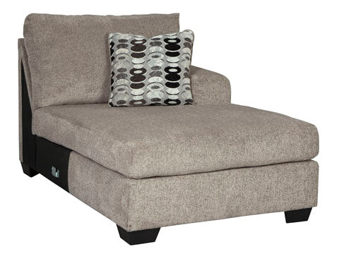 Ballinasloe 3 Piece RAF Chaise Sectional Platinum - Furniture Depot