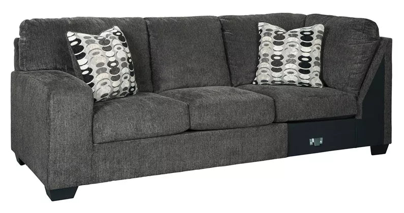 Ballinasloe 3 Piece RAF Chaise Sectional Smoke - Furniture Depot