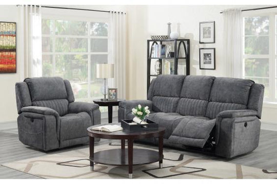 Washington Power Recliner Collection - Grey Fabric - Furniture Depot