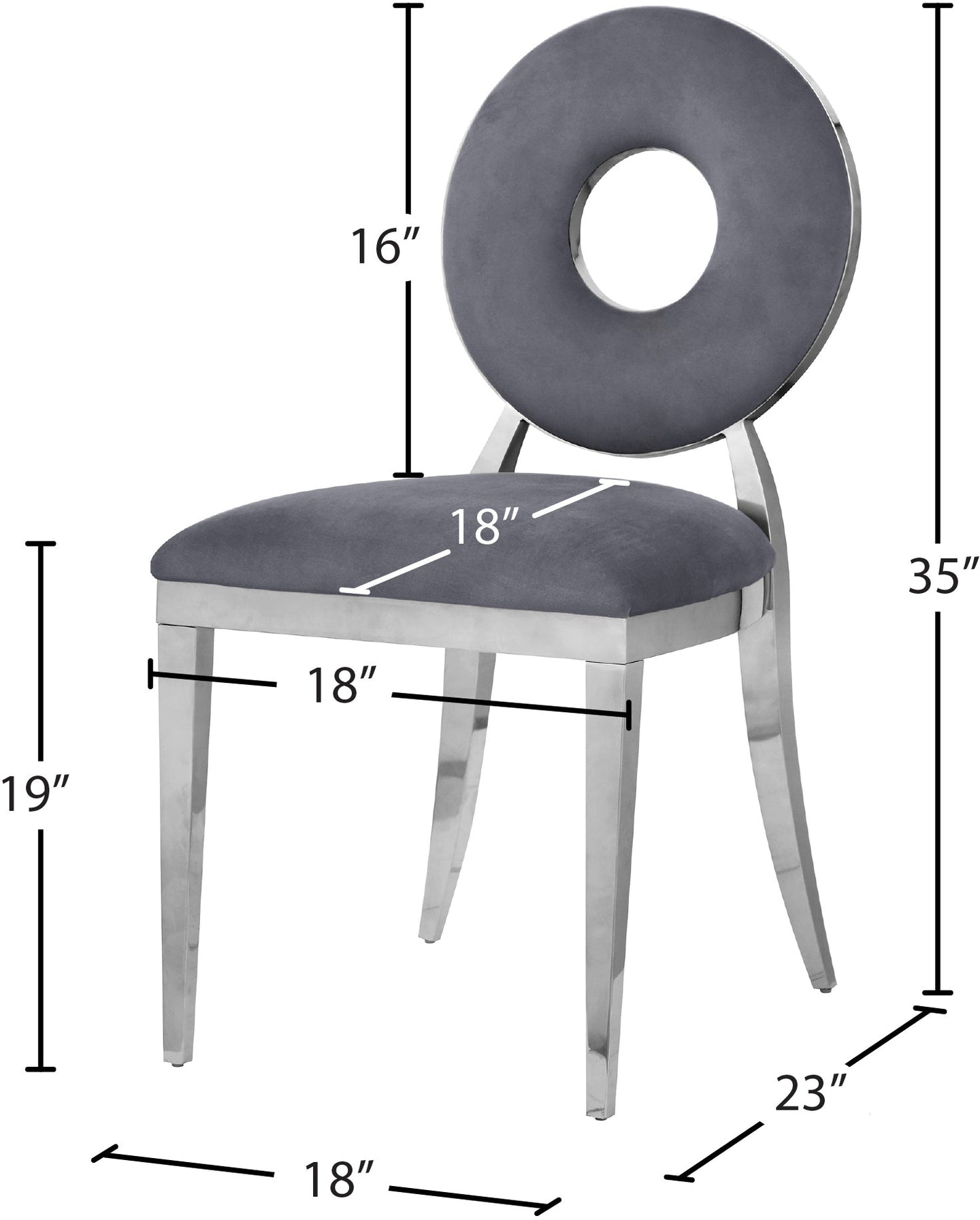 Carousel Velvet Dining Chair - Furniture Depot