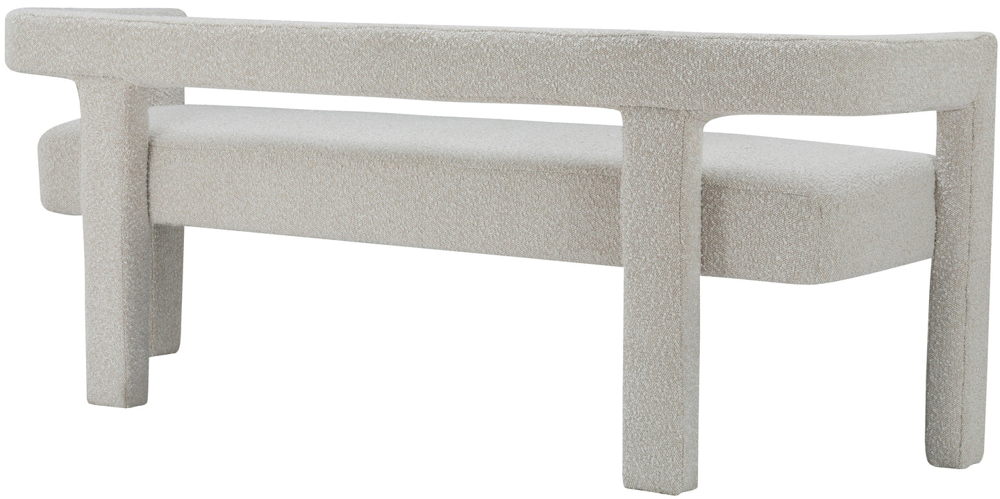 Athena Boucle Fabric Bench - Furniture Depot