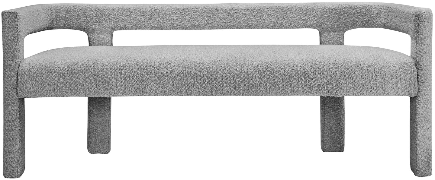 Athena Boucle Fabric Bench - Furniture Depot