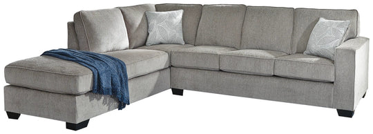 Altari Sectional - Full Sleeper with LHF Chaise Alloy - Furniture Depot