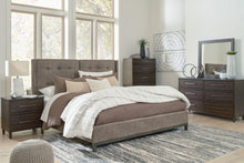 Load image into Gallery viewer, Wittland Brown Upholstered Panel Bed