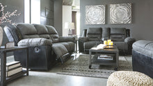 Load image into Gallery viewer, Earhart Dbl Rec Loveseat W/Console - Slate