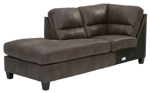 Navi 2-Piece Sectional with Left Chaise - Smoke - Furniture Depot