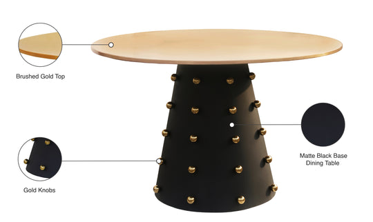 Raven Black / Gold Dining Table - Furniture Depot (7679020171512)