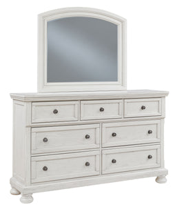 Robbinsdale Antique White Dresser, Mirror